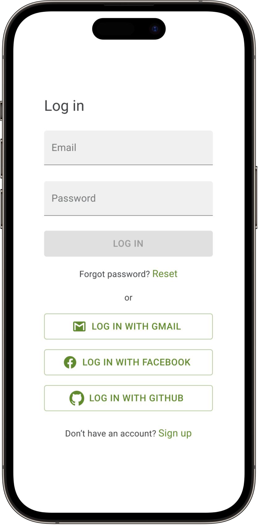 TreeTracker login screen before the redesign